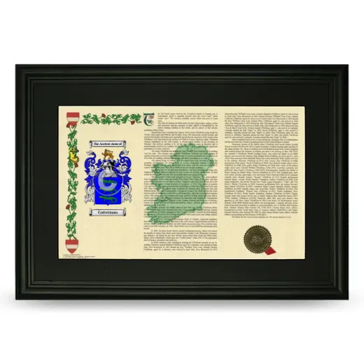 Cotterman Deluxe Armorial Landscape Framed- Black