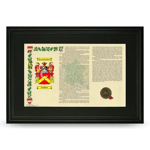 Coudraut Deluxe Armorial Landscape Framed- Black