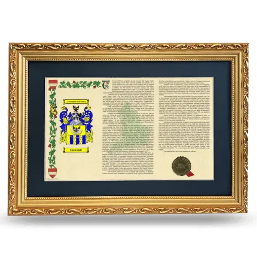 Couearde Deluxe Armorial Landscape Framed - Gold