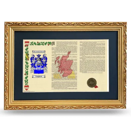 Coughtrie Deluxe Armorial Landscape Framed - Gold