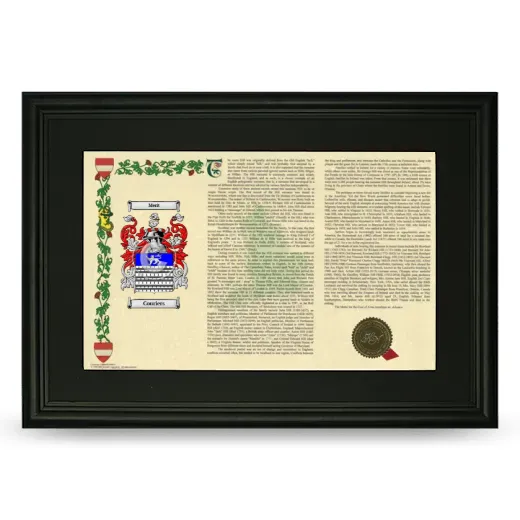 Couriers Deluxe Armorial Landscape Framed- Black
