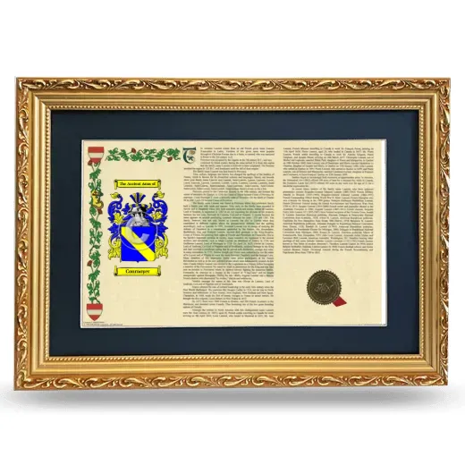 Cournoyer Deluxe Armorial Landscape Framed - Gold
