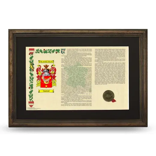 Courtad Deluxe Armorial Landscape Framed - Brown