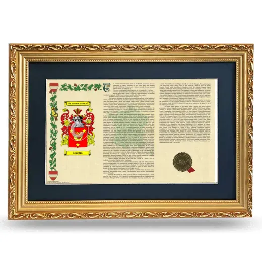 Courtin Deluxe Armorial Landscape Framed - Gold