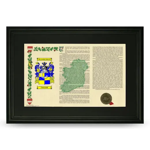 Coussock Deluxe Armorial Landscape Framed- Black