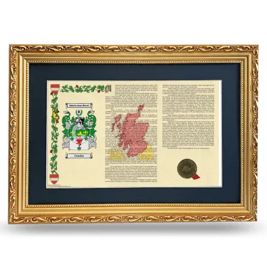 Cowins Deluxe Armorial Landscape Framed - Gold