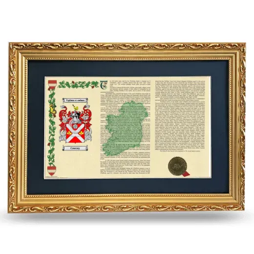 Cowray Deluxe Armorial Landscape Framed - Gold