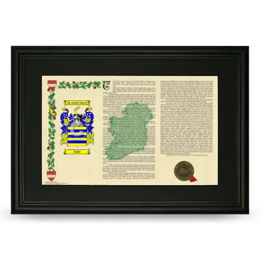 Coyle Deluxe Armorial Landscape Framed- Black