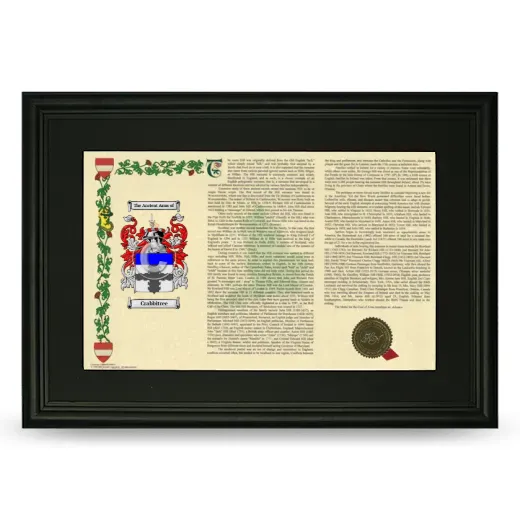 Crabbitree Deluxe Armorial Landscape Framed- Black