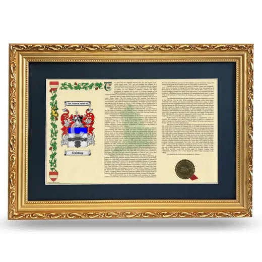 Crabtray Deluxe Armorial Landscape Framed - Gold