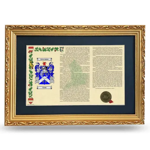 Cram Deluxe Armorial Landscape Framed - Gold
