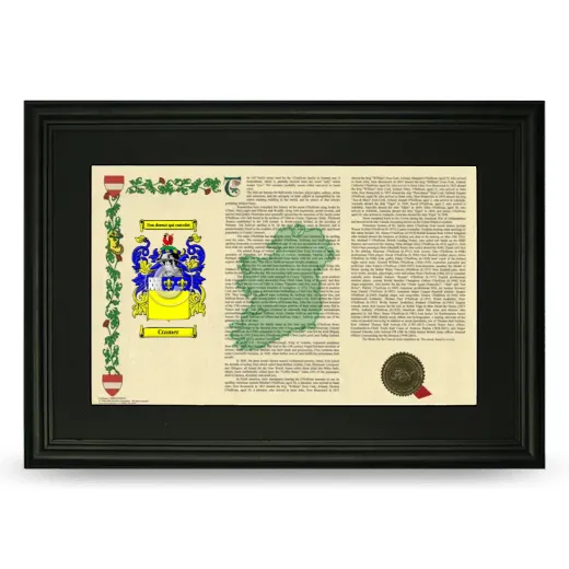 Cramer Deluxe Armorial Landscape Framed- Black