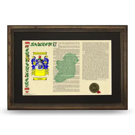 Cramer Deluxe Armorial Landscape Framed - Brown