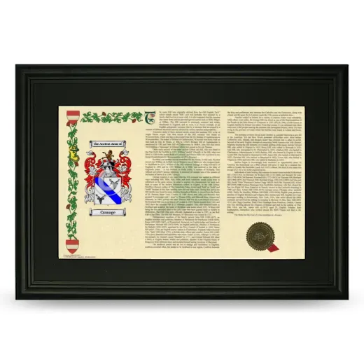 Cranage Deluxe Armorial Landscape Framed- Black