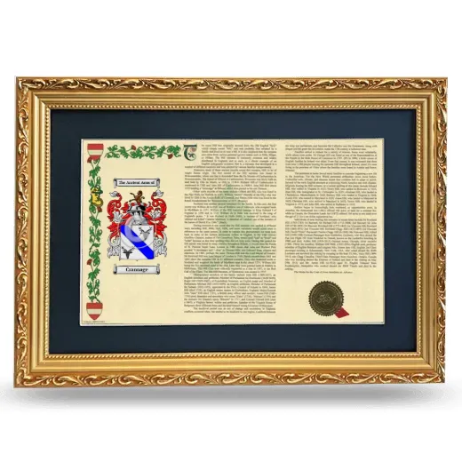 Crannage Deluxe Armorial Landscape Framed - Gold