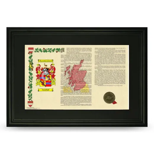 Crawford Deluxe Armorial Landscape Framed- Black