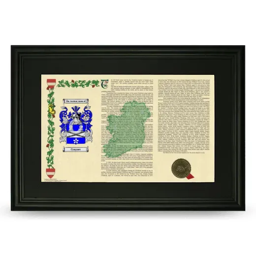 Crayner Deluxe Armorial Landscape Framed- Black