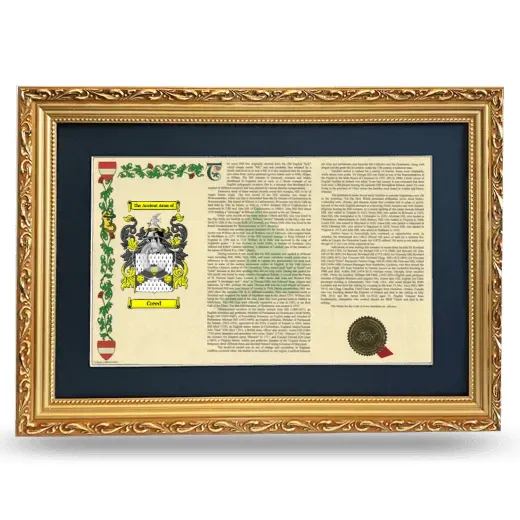Creed Deluxe Armorial Landscape Framed - Gold