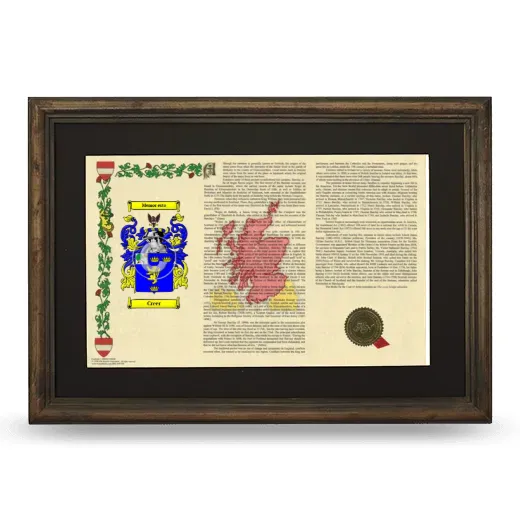 Creer Deluxe Armorial Landscape Framed - Brown