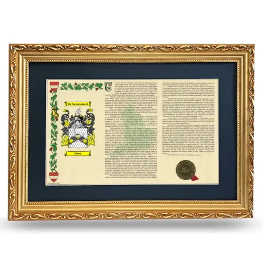 Creet Deluxe Armorial Landscape Framed - Gold