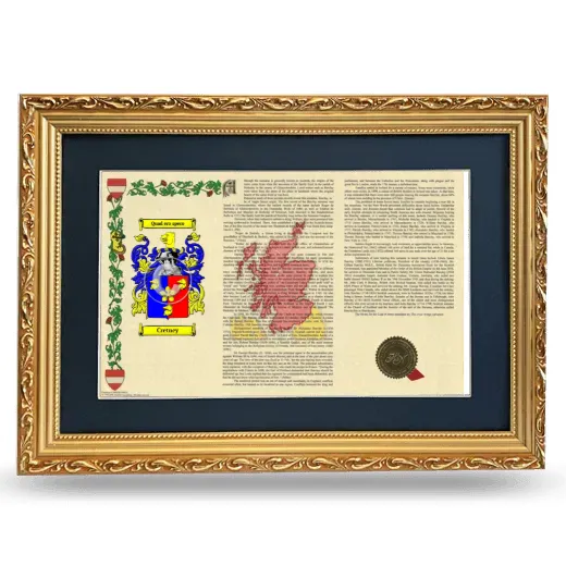 Cretney Deluxe Armorial Landscape Framed - Gold