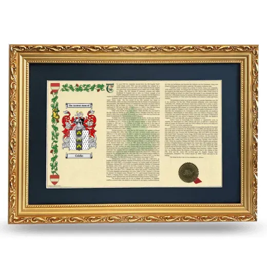 Cricks Deluxe Armorial Landscape Framed - Gold