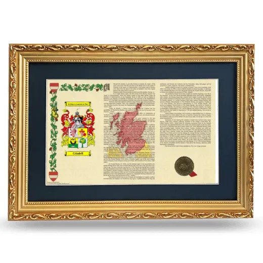 Crindell Deluxe Armorial Landscape Framed - Gold