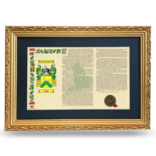 Cripp Deluxe Armorial Landscape Framed - Gold