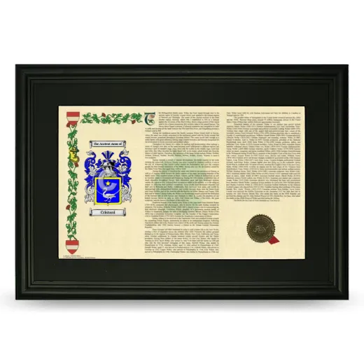 Cristani Deluxe Armorial Landscape Framed- Black