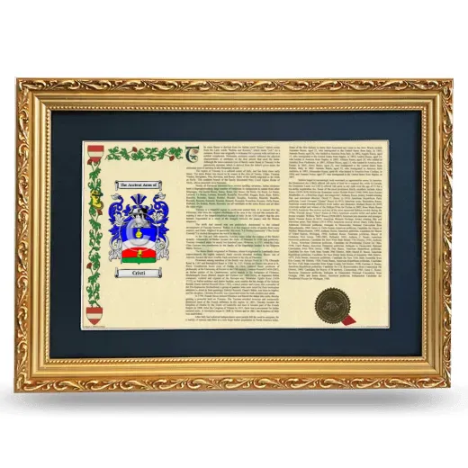 Cristi Deluxe Armorial Landscape Framed - Gold