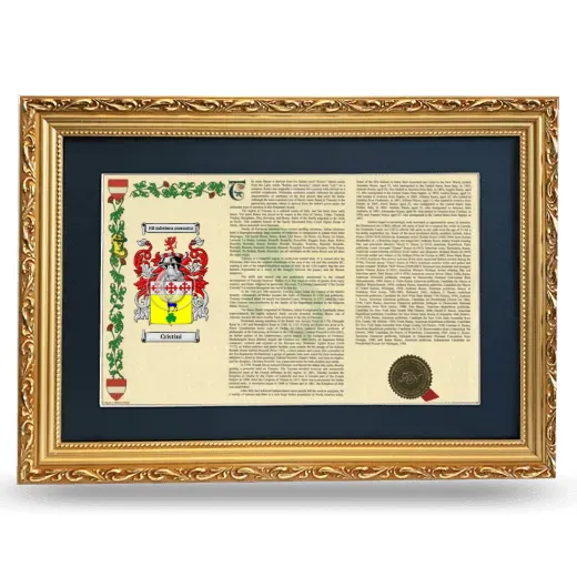 Cristini Deluxe Armorial Landscape Framed - Gold