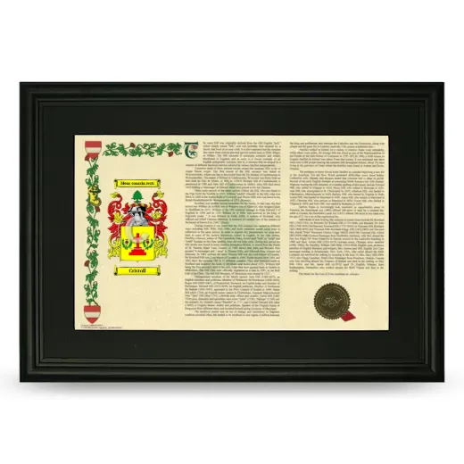 Cristoll Deluxe Armorial Landscape Framed- Black