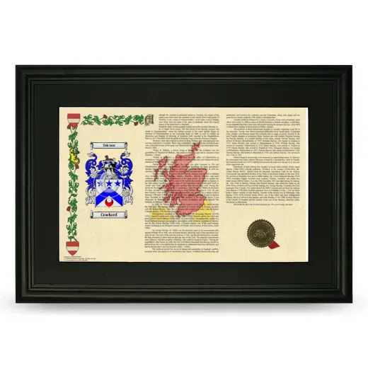 Crockard Deluxe Armorial Landscape Framed- Black
