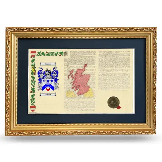 Crocket Deluxe Armorial Landscape Framed - Gold