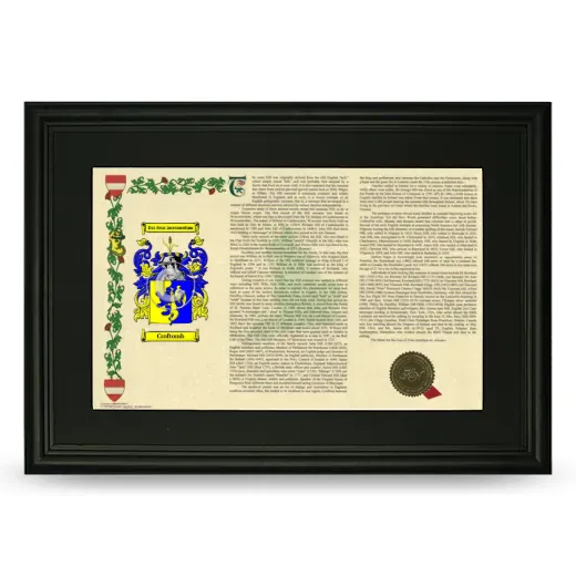 Croftomb Deluxe Armorial Landscape Framed- Black