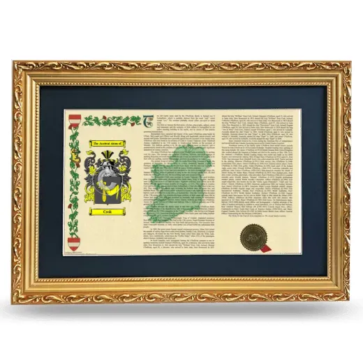 Crok Deluxe Armorial Landscape Framed - Gold