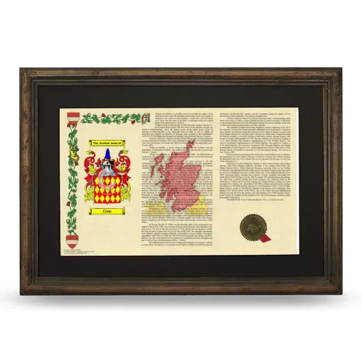 Cron Deluxe Armorial Landscape Framed - Brown