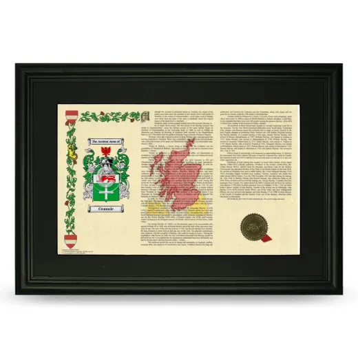 Croomie Deluxe Armorial Landscape Framed- Black