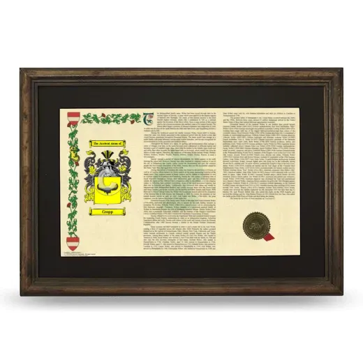 Cropp Deluxe Armorial Landscape Framed - Brown