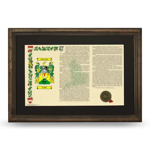 Crosly Deluxe Armorial Landscape Framed - Brown