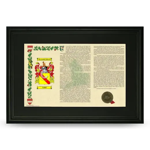 Cudal Deluxe Armorial Landscape Framed- Black
