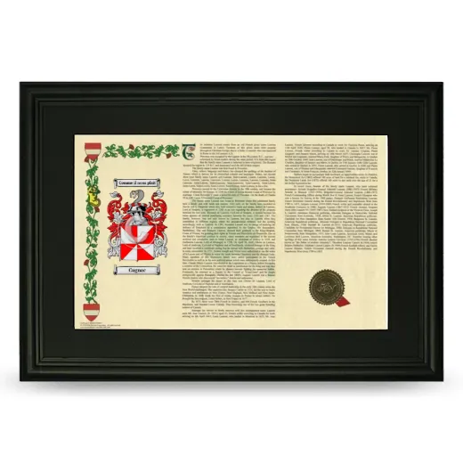 Cugnac Deluxe Armorial Landscape Framed- Black