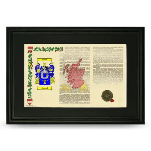 Cumend Deluxe Armorial Landscape Framed- Black