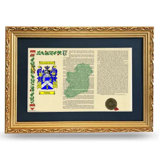 Cuming Deluxe Armorial Landscape Framed - Gold