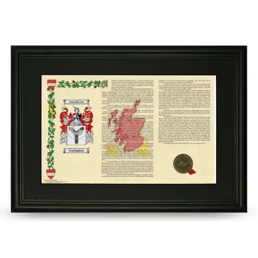 Cuminghan Deluxe Armorial Landscape Framed- Black