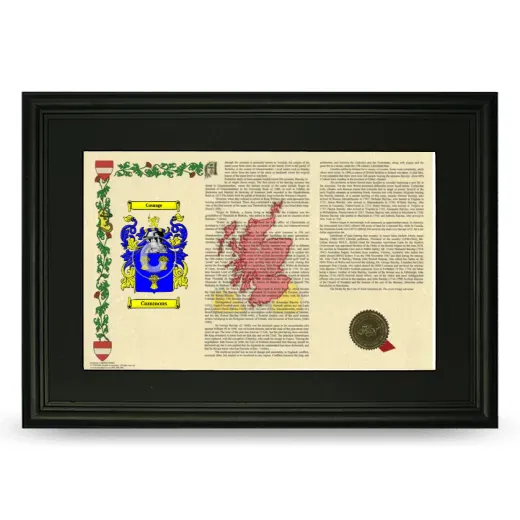 Cummons Deluxe Armorial Landscape Framed- Black