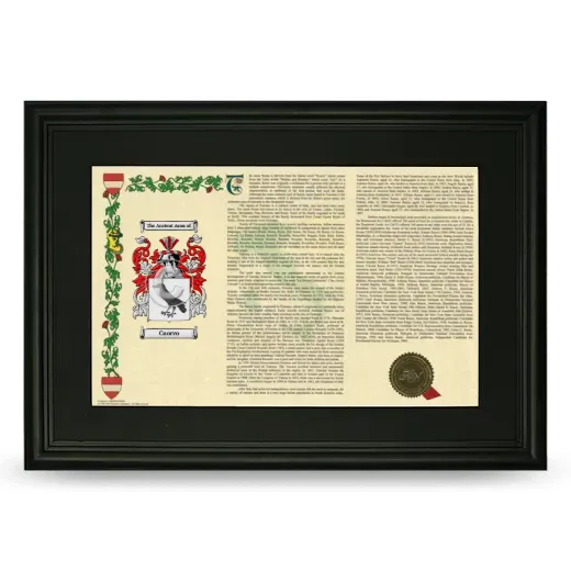 Cuorvo Deluxe Armorial Landscape Framed- Black