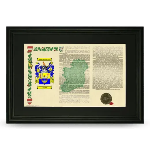 Curras Deluxe Armorial Landscape Framed- Black