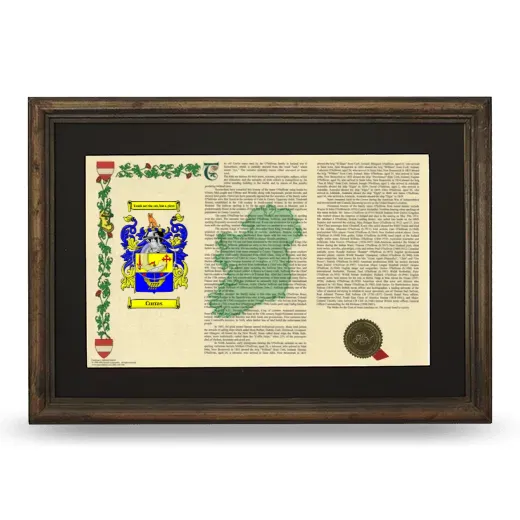 Curras Deluxe Armorial Landscape Framed - Brown
