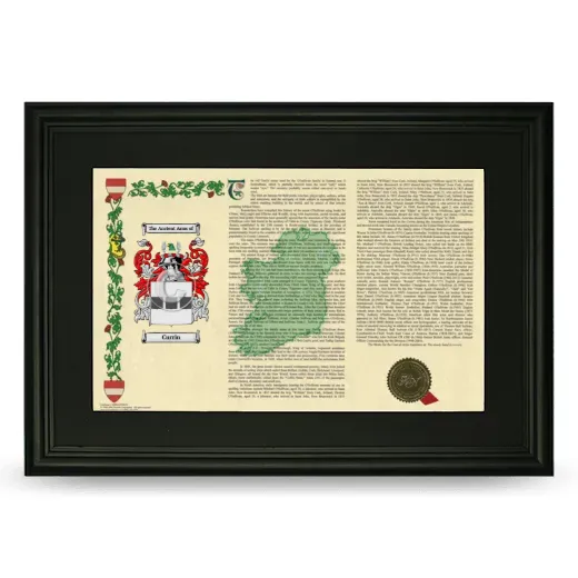 Currin Deluxe Armorial Landscape Framed- Black